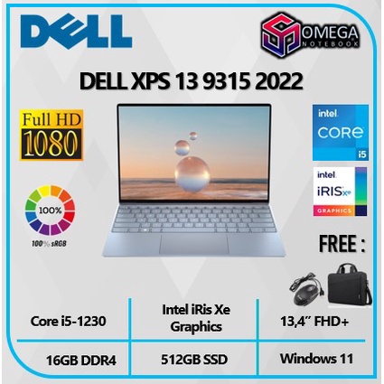 DELL XPS 13 9315 i5-1230U 16GB 512SSD Irish Xe Win11 13,4&quot;FHD+