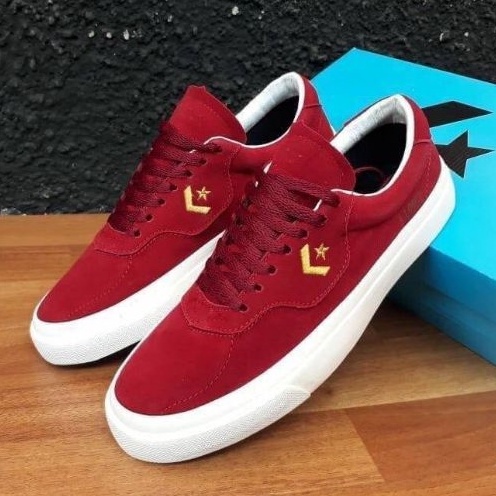 SEPATU CONVERSE L.LOPEZ MAROON PREMIUM BNIB GRADE ORIGINAL MADE IN VIETNAM SEPATU PRIA KEREN BISA CO