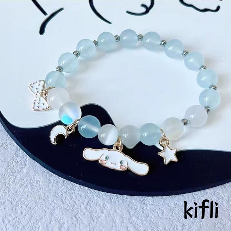 Gelang Tali Kristal Desain Cinnamoroll Dog Untuk Wanita