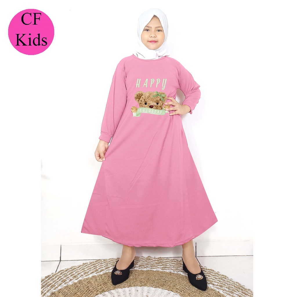 Gamis Anak Perempuan DTF Happy Bear CKids