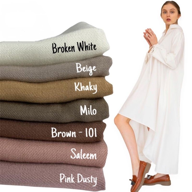 Kain Rayon Twill Viscose Premium Polos (harga 0,5 meter)