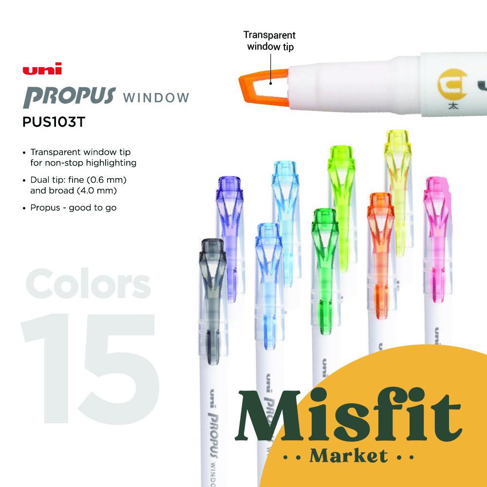 

Uni Propus Window Dual Highlighter Colors