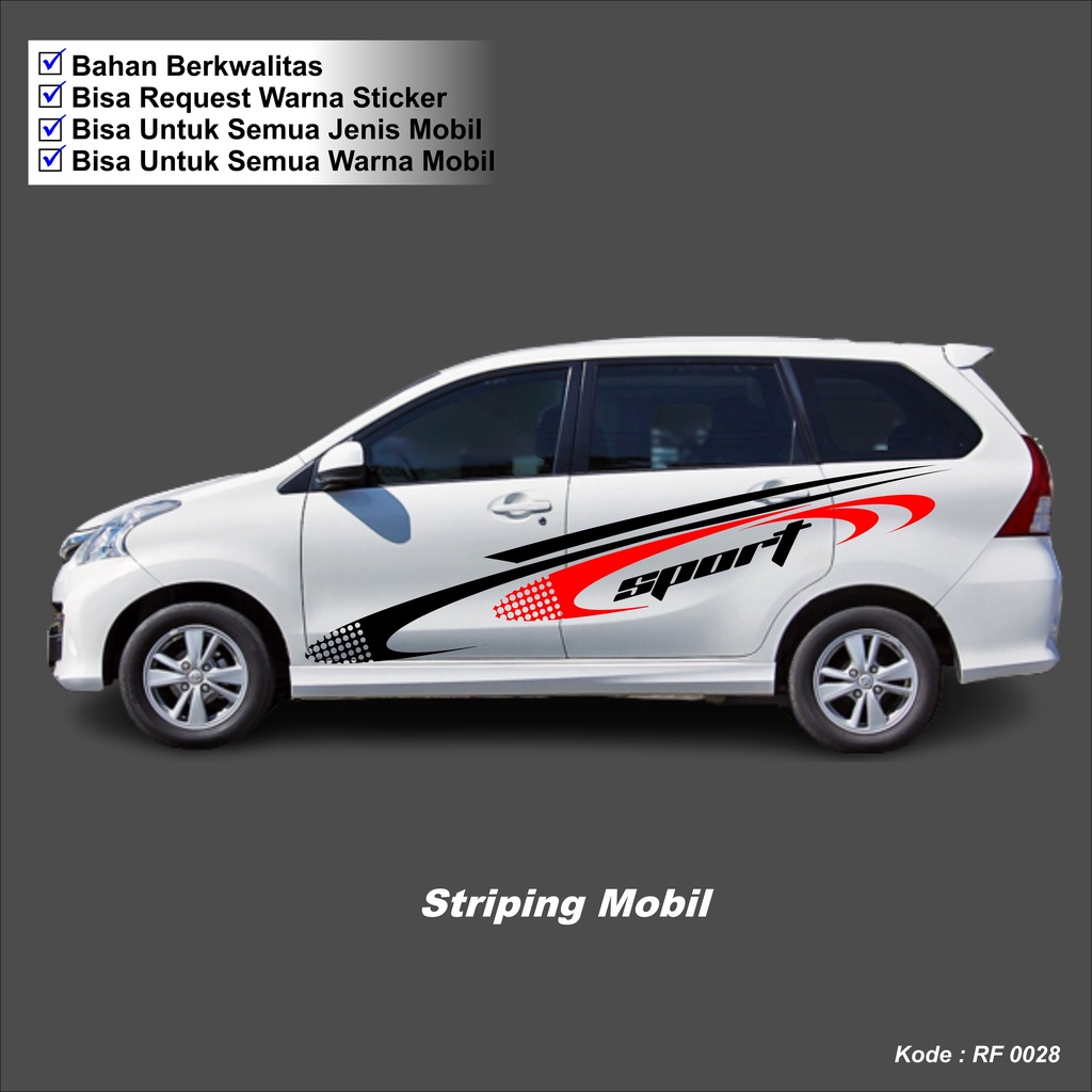 Stiker Cutting Mobil Stiker Avanza Sport Stiker Toyota Avanza Lis Body Samping
