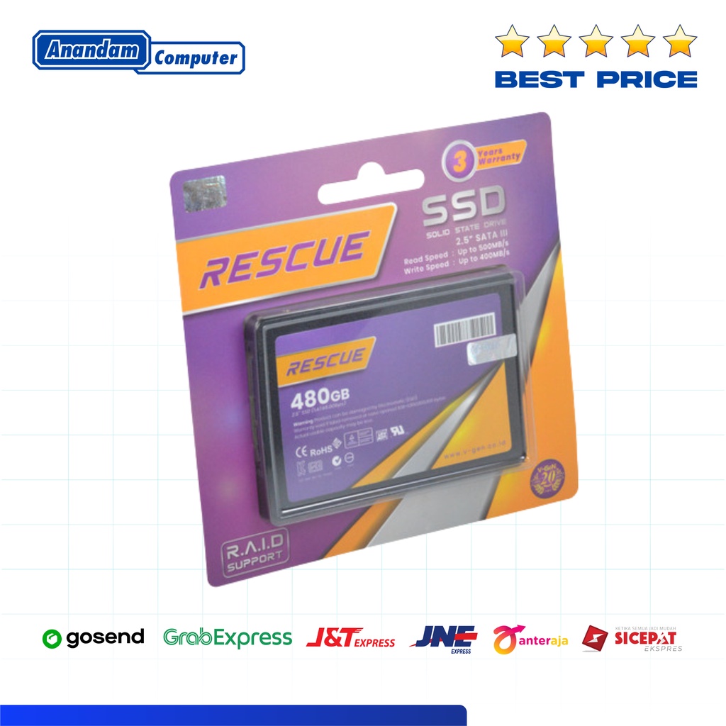 V-GeN RESCUE SATA 480GB VGEN - SATA 2.5mm