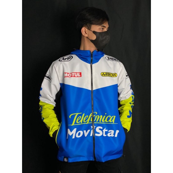 ✅ [WATERPROOF] JAKET VINTAGE YAMAHA SUZUKI HONDA MOVISTAR 90S