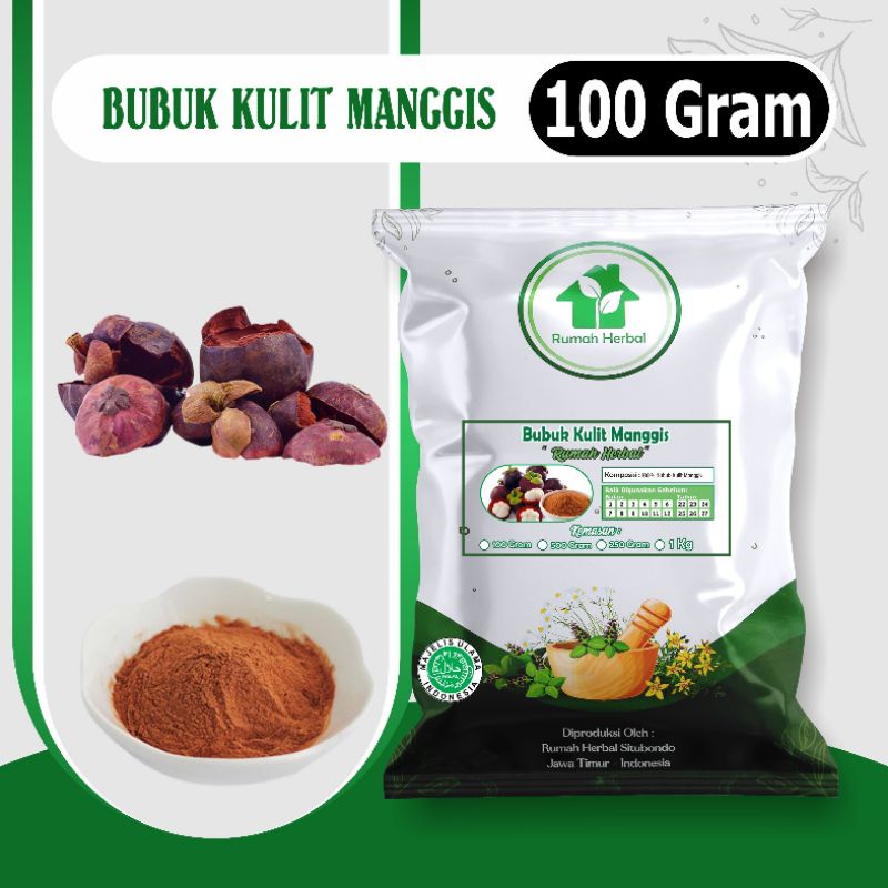 

bubuk kulit manggis murni kemasan 100gram