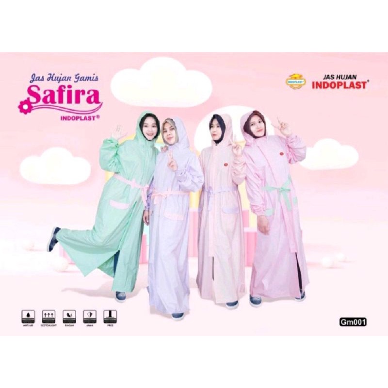 jas hujan gamis Safira