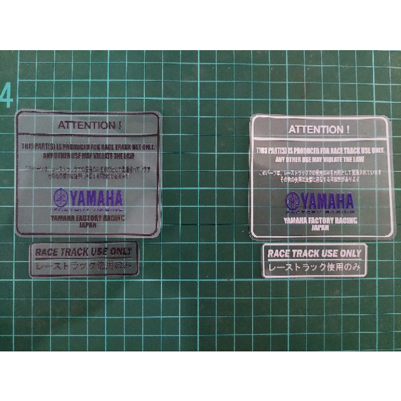 Sticker Printing diecut uv Transparan Yamaha Factory japan set