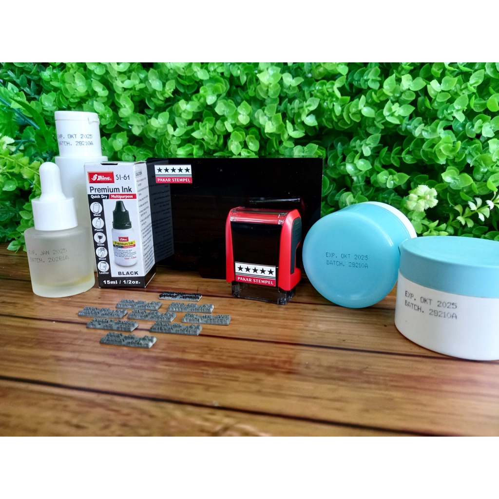 Jual Jual Stempel Kode Produksi Paket Stempel Botol Kosmetik Stempel Exp Shopee Indonesia