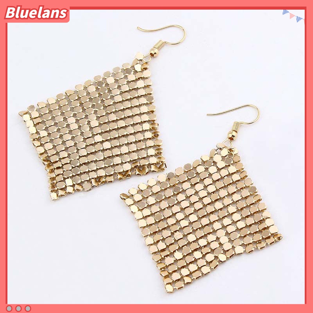 Anting Kait Gantung Wanita Desain Mesh Sequin Untuk Pesta Malam / Club