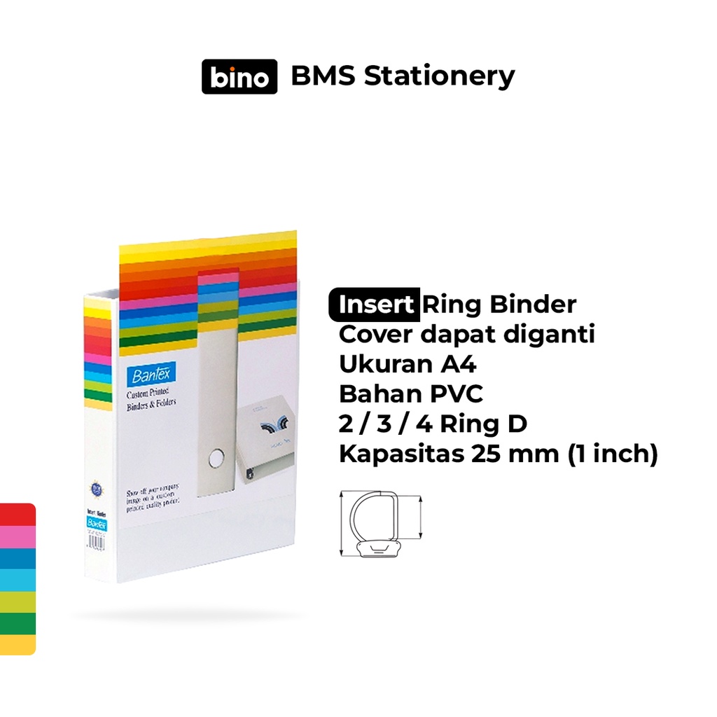 

[BMS Surabaya] Bantex INSERT Ring Binder Ukuran A4 | Kapasitas 25 mm