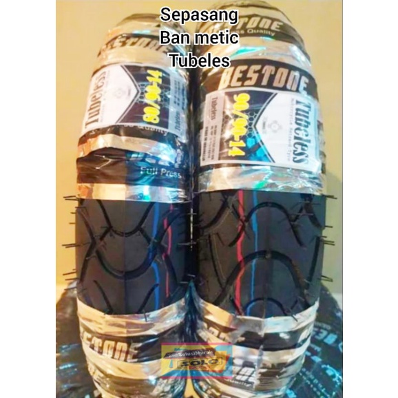 sepasang 2 ban motor matic tubeles 80/90-14 & 90/90-14 ban metic tubles ban honda beat ban mio vario