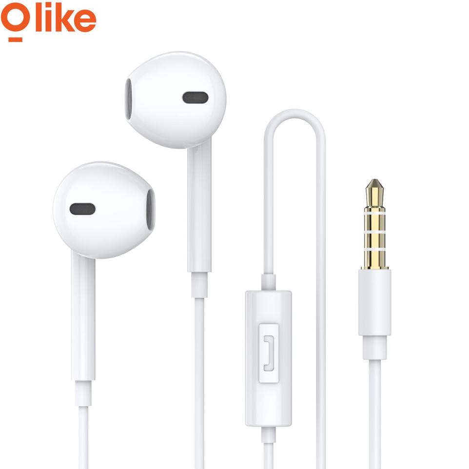 Stok Terbatas Olike Wired Earphone Headset Half In Ear 14mm Diameter HD Audio Kabel 120cm Garansi Re