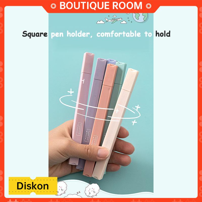 

Ay00! ReadyMorandi 6 Pcs/set Berwarna Neon Pena Kepala Ganda Pena Stabilo Seni Spidol Siswa Spidol