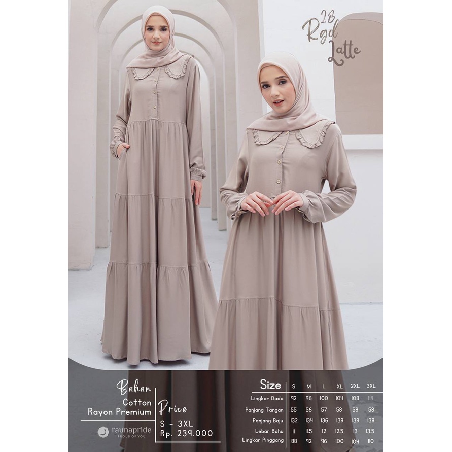 Rauna Gamis Terbaru RGD 28 / Fashion Muslim Rauna Terbaru 2022