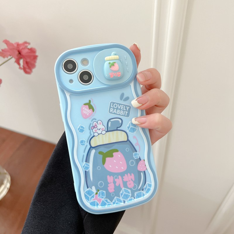 Soft Case yang Dapat Ditekan untuk IPhone 11 12 13 14 Pro Max 14 Plus Casing Penutup Ponsel Lemon Lucu Beruang Gadis Hadiah Gadis cassing hp