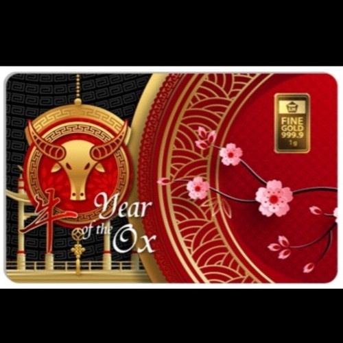Logam Mulia Antam 1 gram Chinese New Year Gift Series Year of the Ox