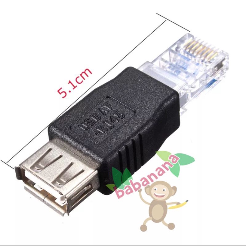 USB Female Type A to RJ45 LAN Ethernet Adapter Converter