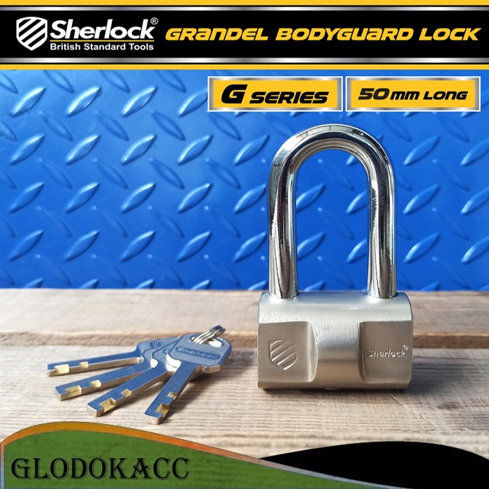 Gembok Original Sherlock Tools BODYGUARD Seri G 50 mm Panjang