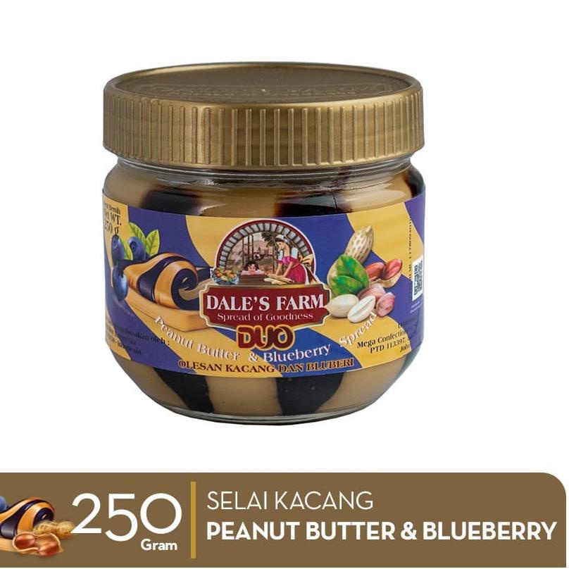 

Ready Banyak Dale's Dales Farm Duo Peanut Butter & Blueberry/Chocolate 250gram gr...