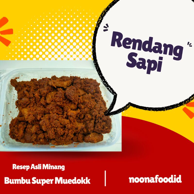 

Bisa COD bayar di tempat Lauk siap saji Rendang sapi bumbu super muedok by tiffani elma