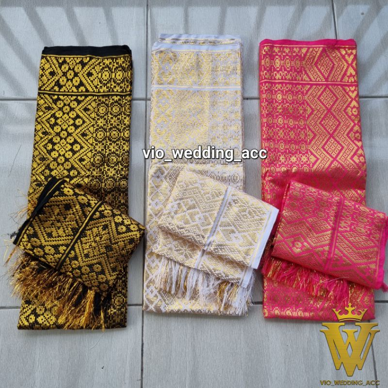 kain songket+selendang MURAH