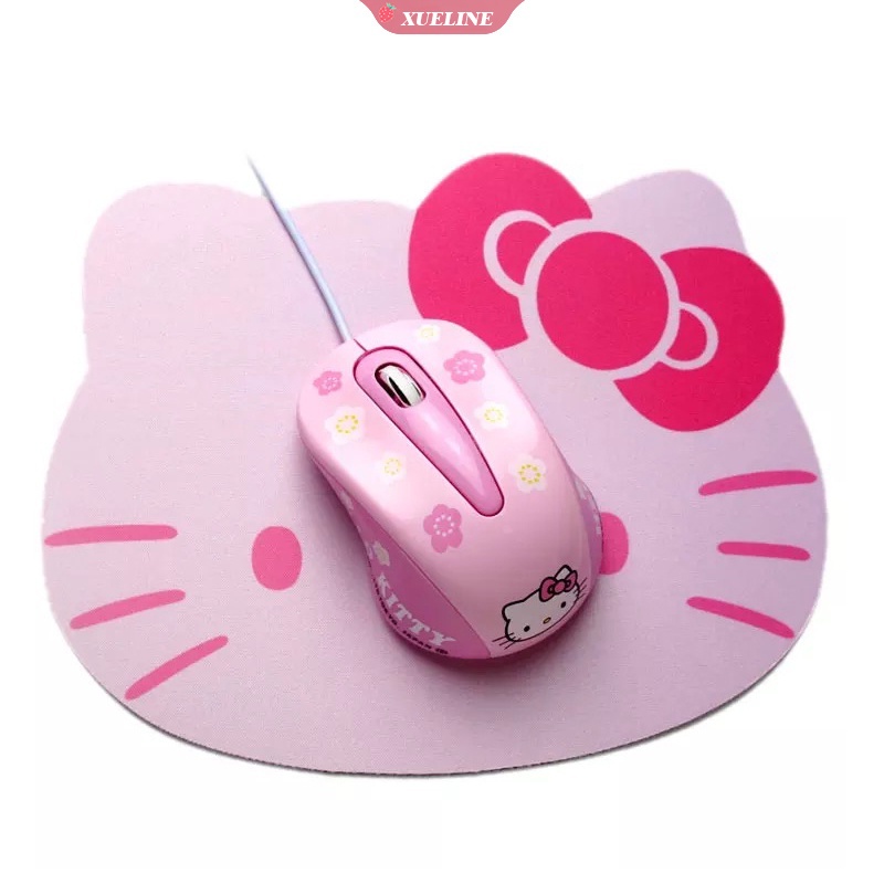 Mouse pad Silikon Lembut Motif Kartun Hello KITTY Untuk Anak Laki-Laki / Perempuan (ZXL)