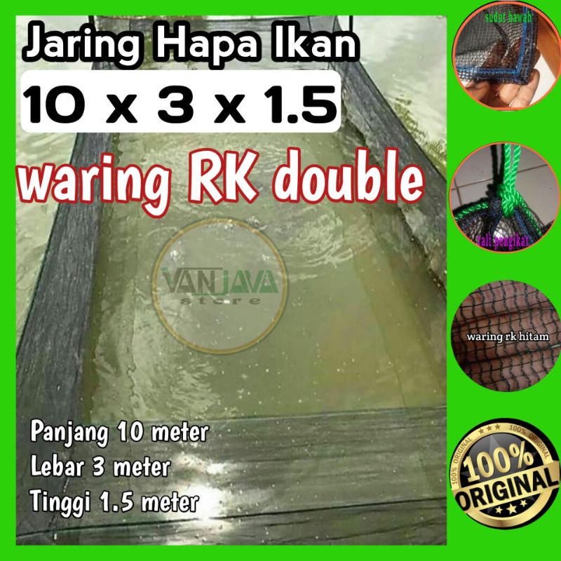 jaring hapa waring ikan besar ukuran 10x3x1.5 keramba karamba kotak ikan