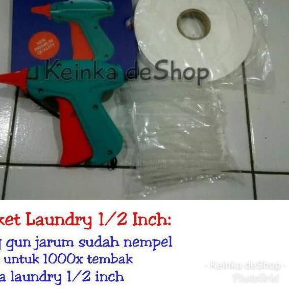 

Promo ン Paket laundry binatu Alat tembak tag gun isinya arrow pin Pita label penanda cucian laundry 1/2 inch