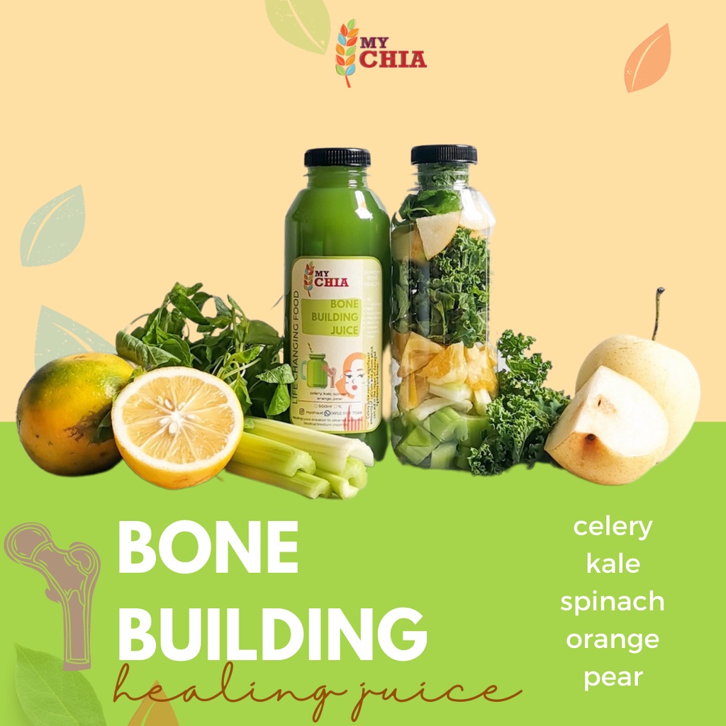 

Bone Building Healing Juice 1 Liter Jus Celery Seledri Kale Cold Pressed