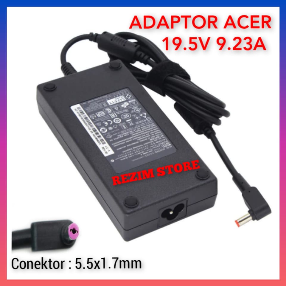 Adaptor Charger Original Acer Nitro 5 AN515-52, N17C1, 19.5V 9.23A Acer Aspire 7 Acer Nitro 7 AN517-