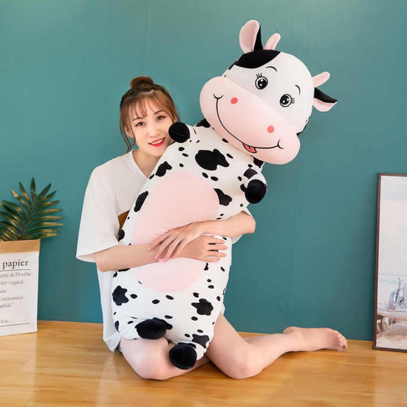 Boneka Guling Sapi 60/80cm Bahan Yelvo Import Guling Boneka Sapi 80cm Lembut Halus