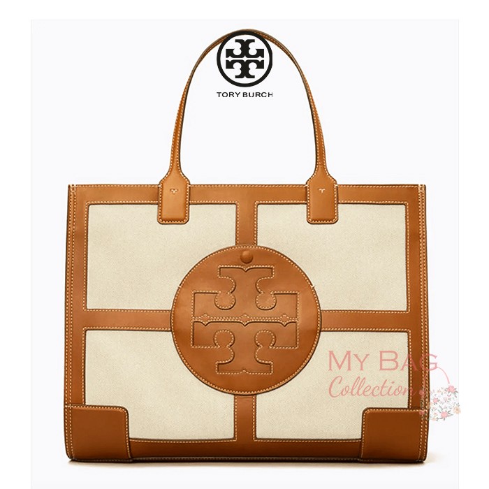 Jual Tory Burch Ella Canvas Quadrant Tote Bag Shopee Indonesia