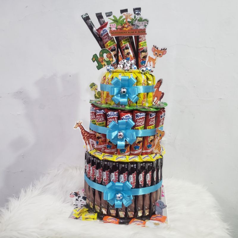 

TOWER SNACK KUE ULANG TAHUN 4 TINGKAT SNACK STANDAR, BISA PILIH TEMA KARAKTER (kode: S01)