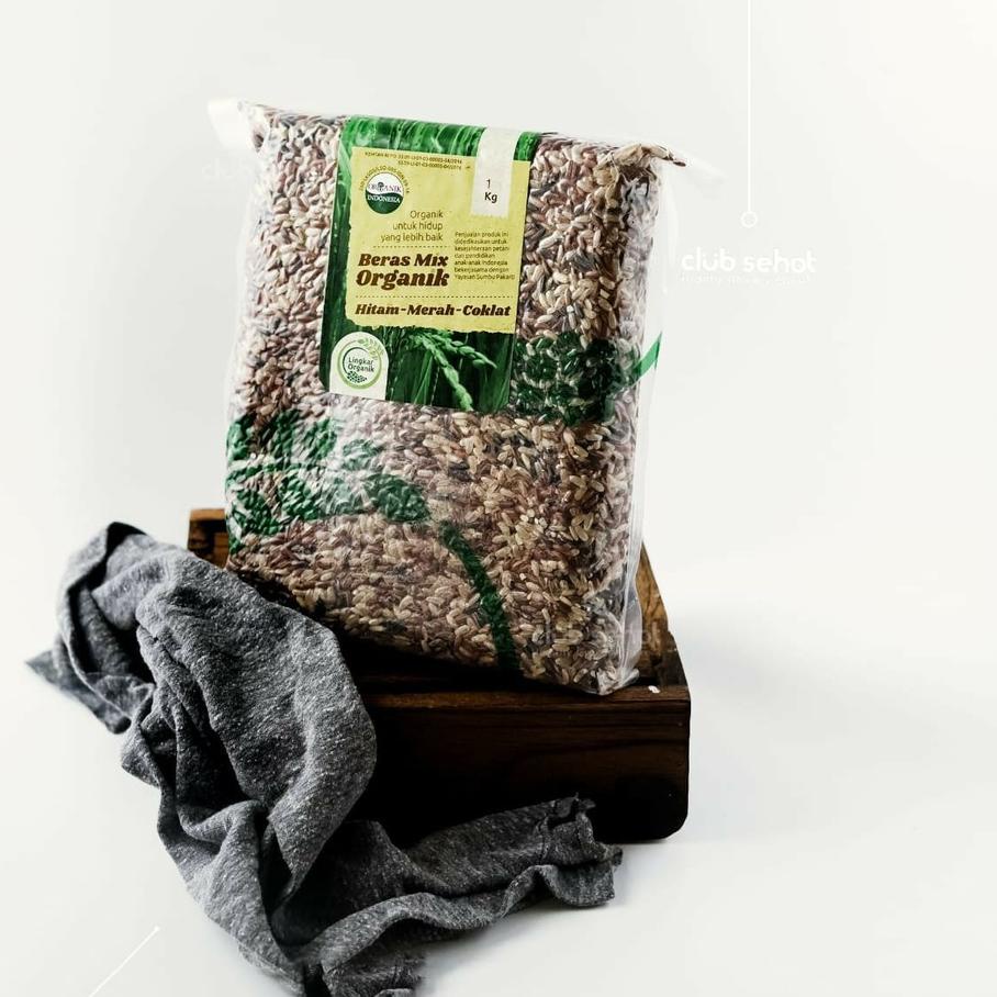 

limited STOCK!LINGKAR ORGANIK - MIX WHOLEGRAIN (Campuran Beras Hitam, Merah dan Coklat) 1KG|KD7
