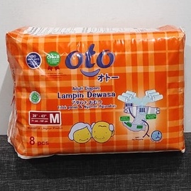 Oto Adult Diapers / Popok Dewasa model Perekat ukuran M isi 8