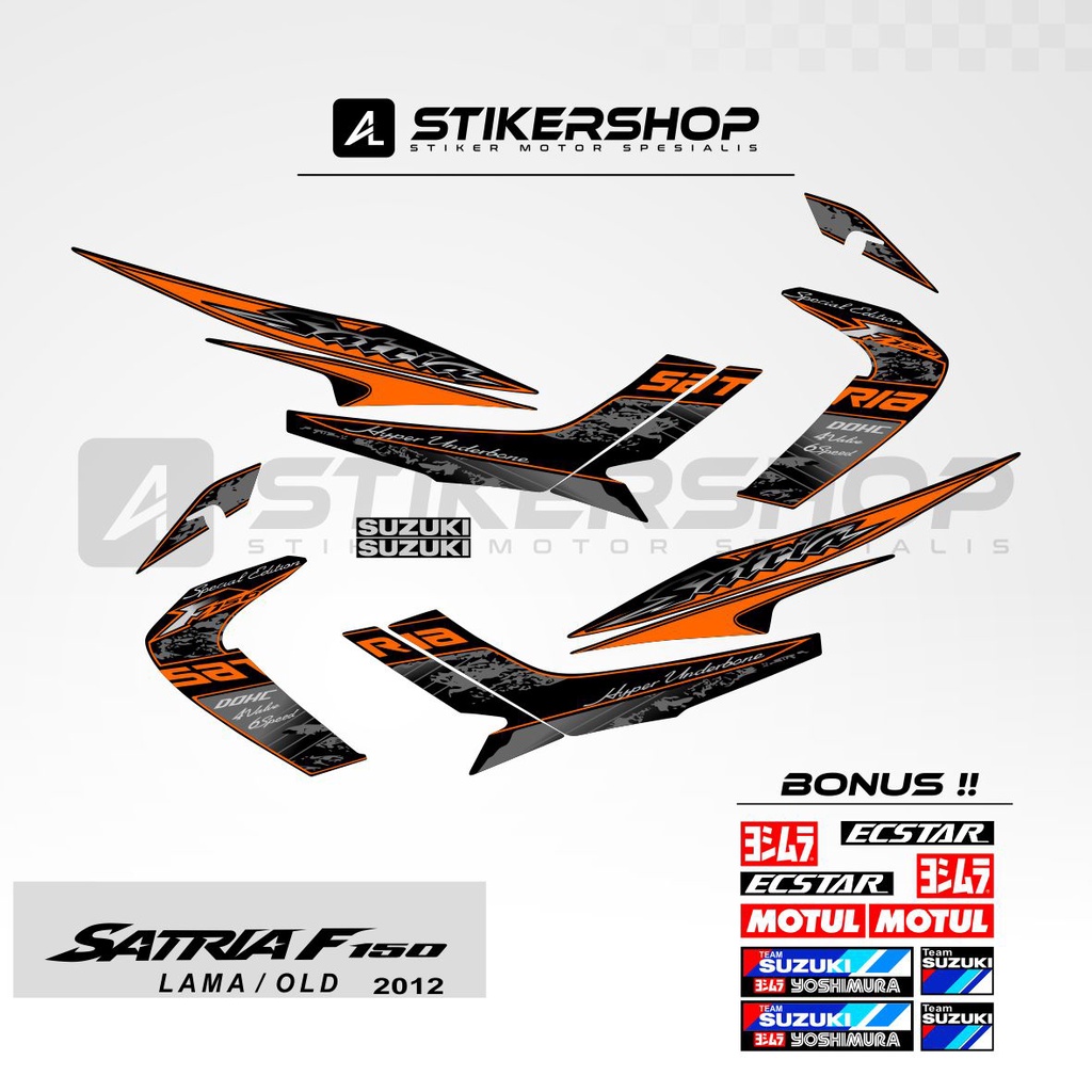 STRIPING SATRIA FU 2011 - 2012 - 2013 / SE / SATRIA FU 150 / BARONG / STRIPING / STICKER / 2011 - 20