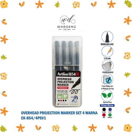 

ARTLINE Spidol Overhead Project Permanent Marker SET 4 Colours EK-854/4PSV1