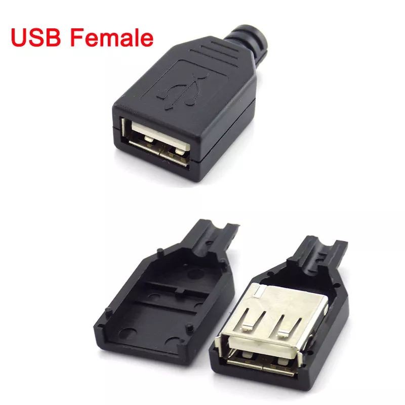 Soket USB Kosong 4pin solder Socket Connector Male Female Micro Type C