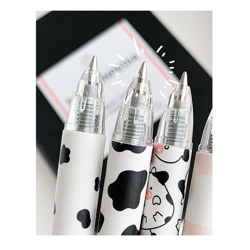 6 Pcs Pena Pulpen Cetek Motif Sapi Perah Cute Cow OSM-ST0074