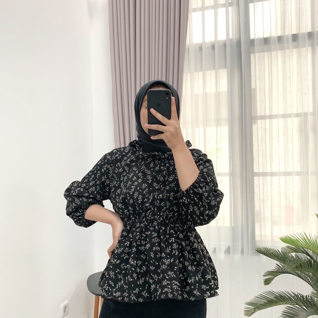 OLLA BLOUSE KOREAN STYLE / VINTAGE FLOWY BLOUSE / FLORA BLOUSE MOTIF BUNGA / BLOUSE KERUT BLOUSE KOREA / FLOWER SHIRT / OLLA BLOUSE KOREAN STYLE / FLOWY BLOUSE / FLORA BLOUSE MOTIF BUNGA