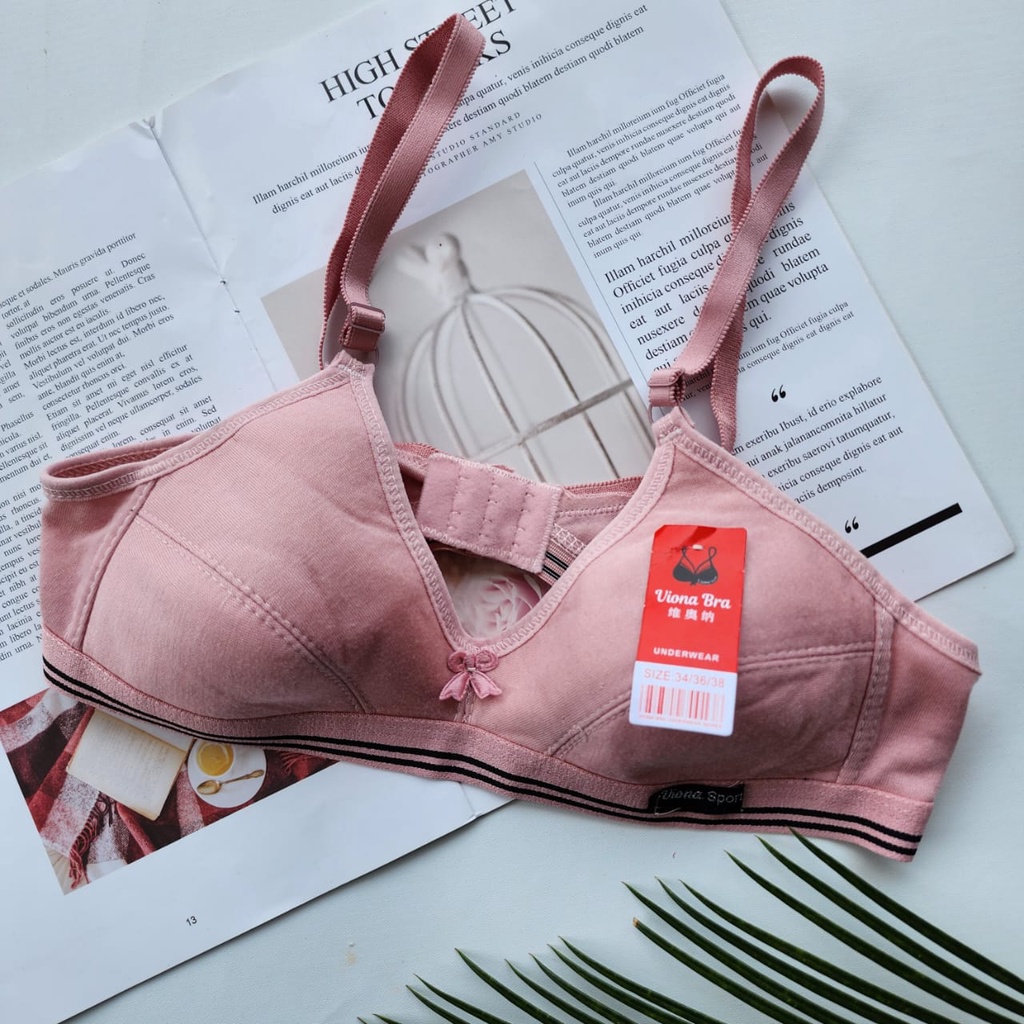 Bra Kutang Wanita Tanpa Kawat dan Busa 34 36 38 40 42 / BH Sport Dewasa