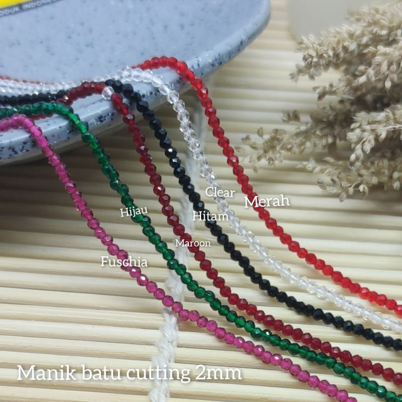 MANIK BATU ALAM CUTTING 2MM 3MM HIJAU 4MM