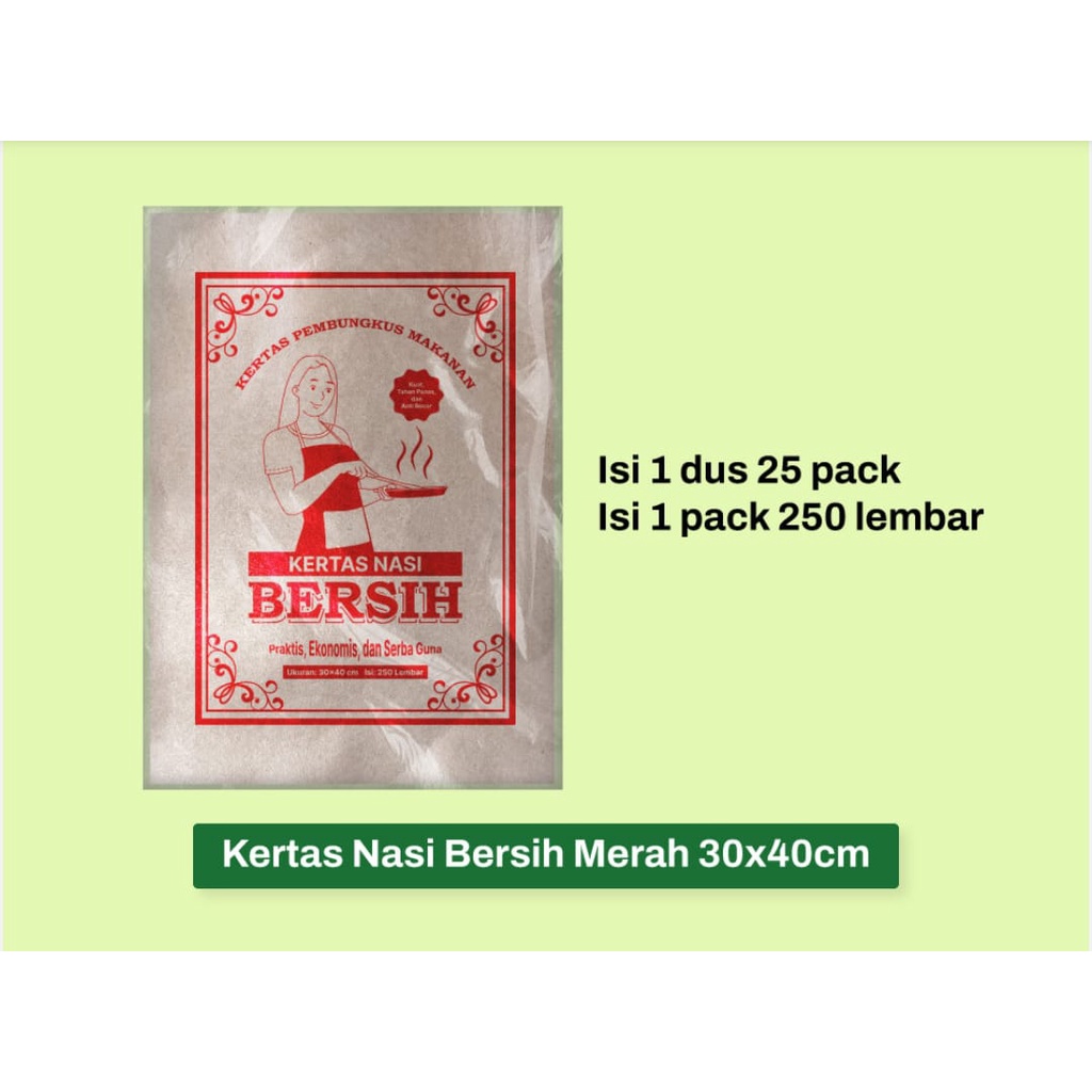 

Classica2106 Kertas Nasi Warteg Bersih Bungkus Coklat Premium Isi 250 Pcs