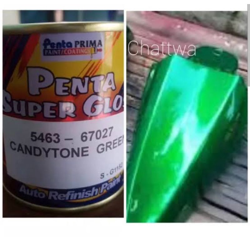 Cat Hijau Candy Tone Green  1Kg Penta Super Gloss Candytone Transparan Candi Cendi Cendy Cenditon Tr