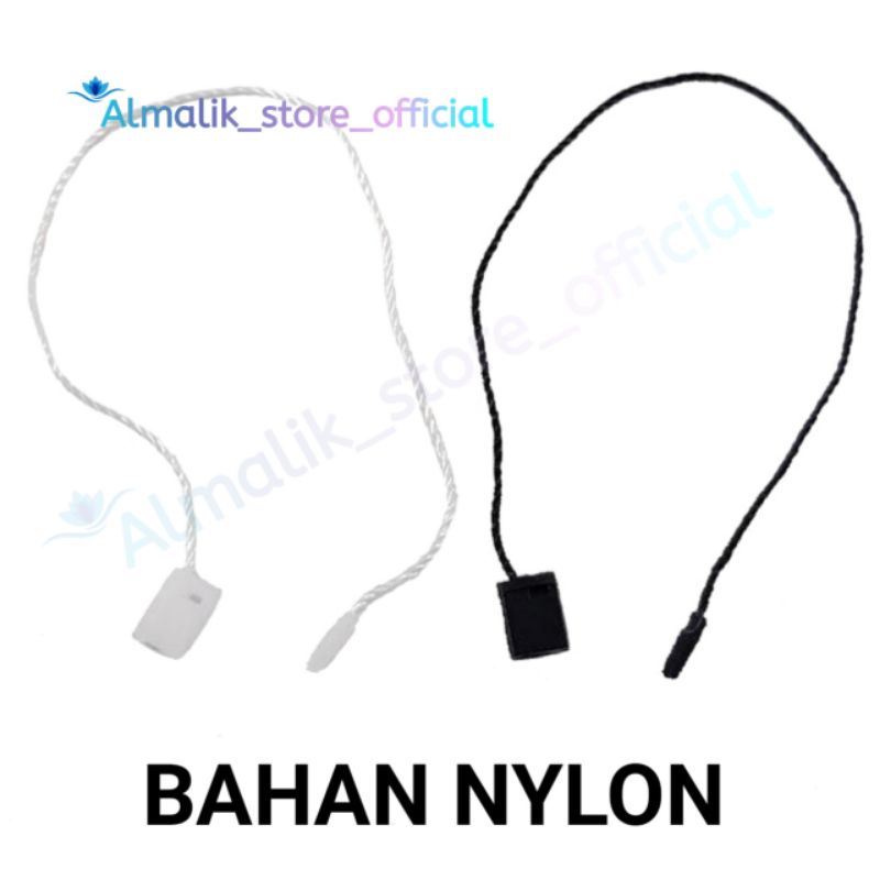

100 Pcs Tali Hang tag label Bahan Nylon Lock pin label baju sepatu celana tas