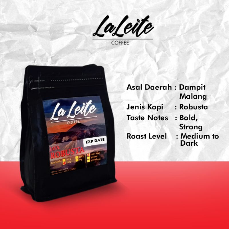 

Kopi Malang Java Robusta 240 gr Grounded/Bubuk LaLeite