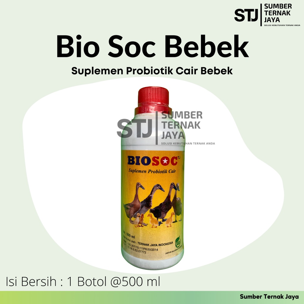 Bio Soc Bebek 500 ml Suplemen Probiotik Organik Cair Probiotik Herbal 100% Bebek Pedaging Peking Pet