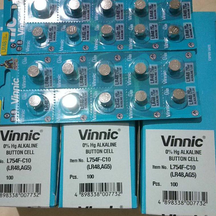 Baterei AG5 vinnic L754F LR48 AG5 LR754 SR754  393  / baterai L754F LR48 AG5 LR754H SR754  393 "PRN.