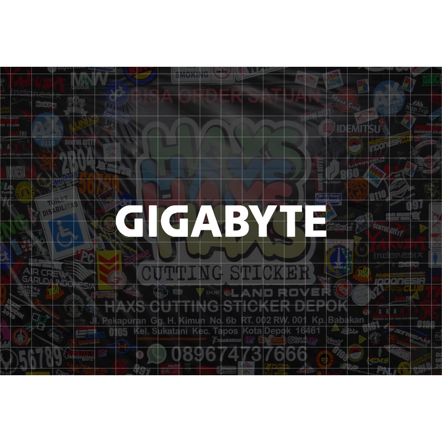 Cutting Sticker Gigabyte Ukuran 10 Cm Untuk Motor Mobil